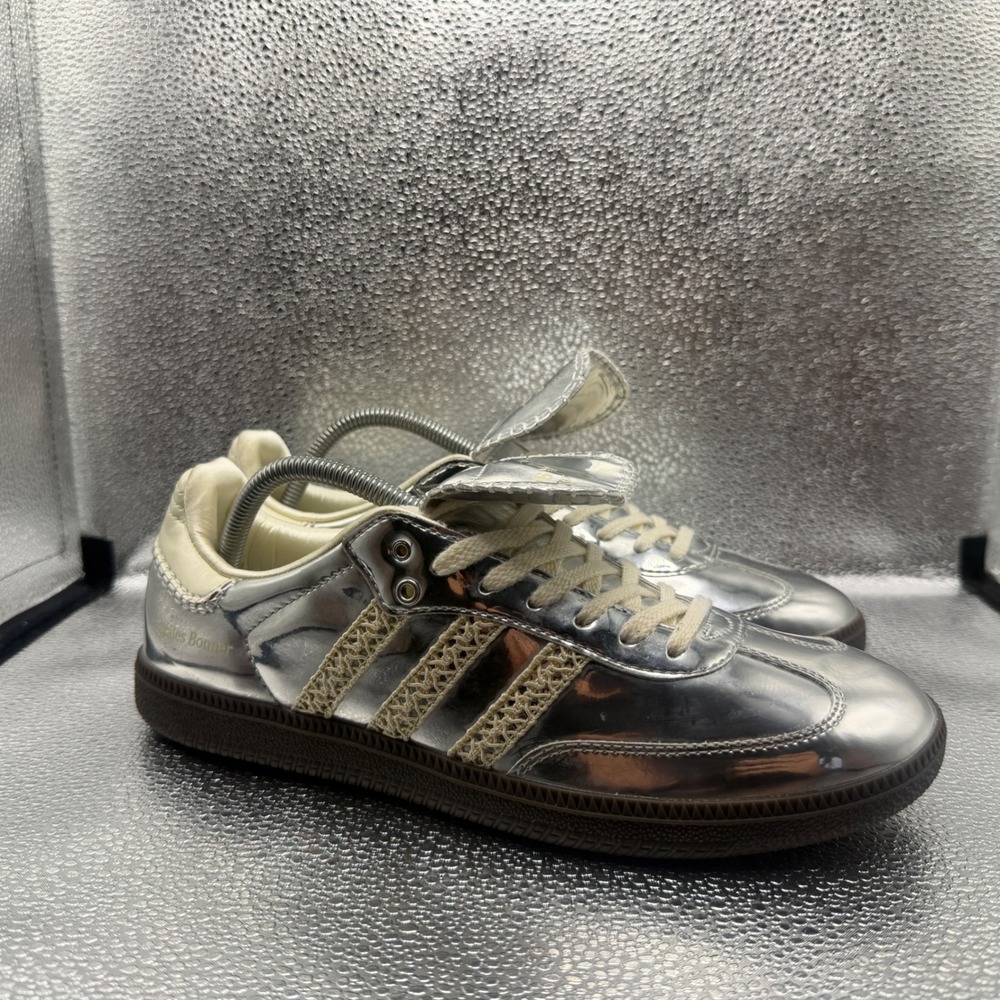 Size 9.5 Adidas Wales Bonner Samba Sneakers Mens Silver IG8181 Metallic